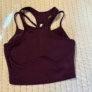 Alo Yoga high neck strappy back sports bra